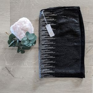 T Los Angeles Silk and Sequin Mini Skirt